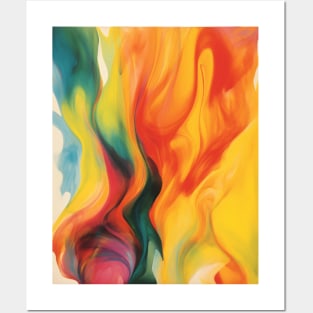 Abstract Fluid Ink Swirl Art Posters and Art